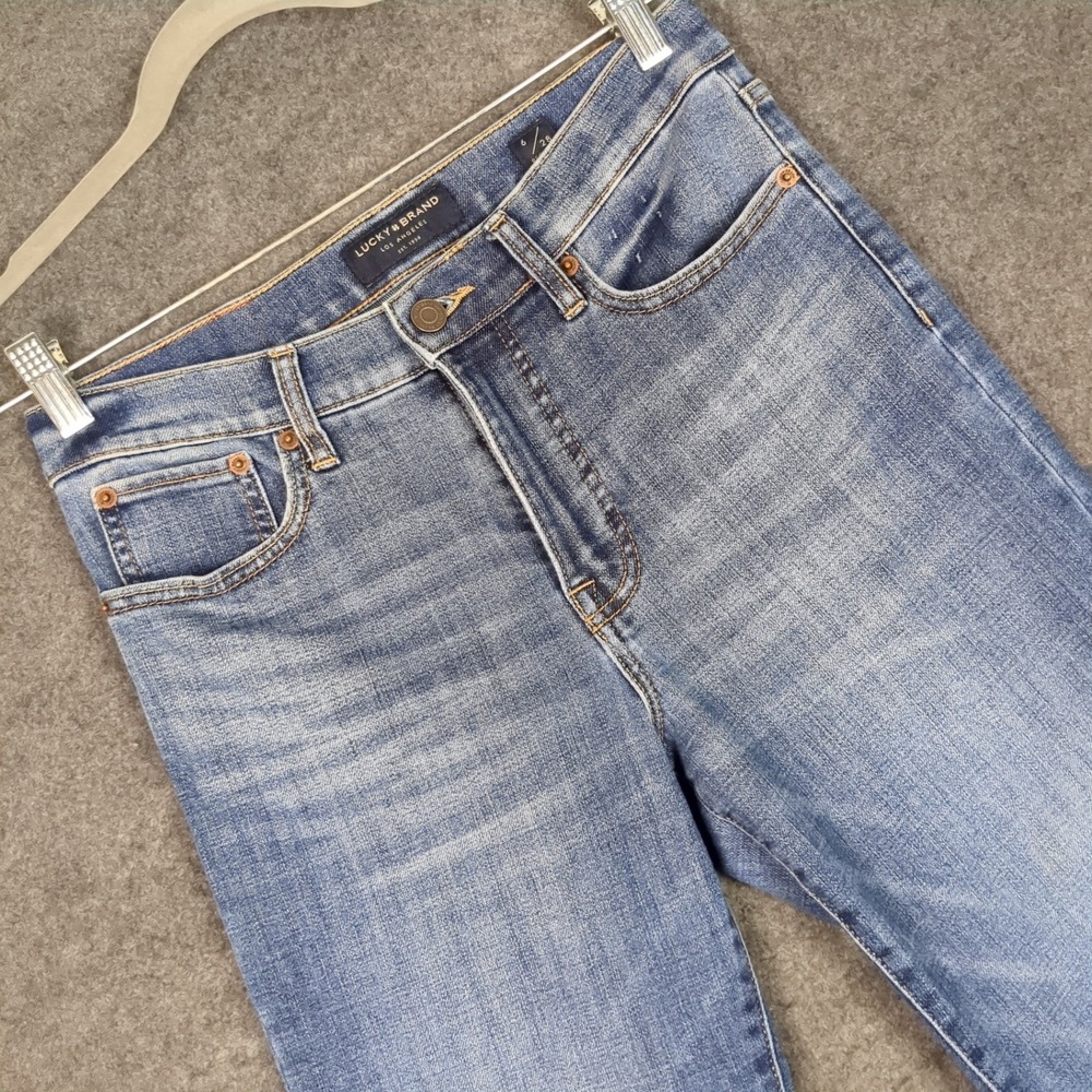 Lucky Brand Stevie High Rise Flare Jeans Womens 6/28 Regular Medium Wash Blue